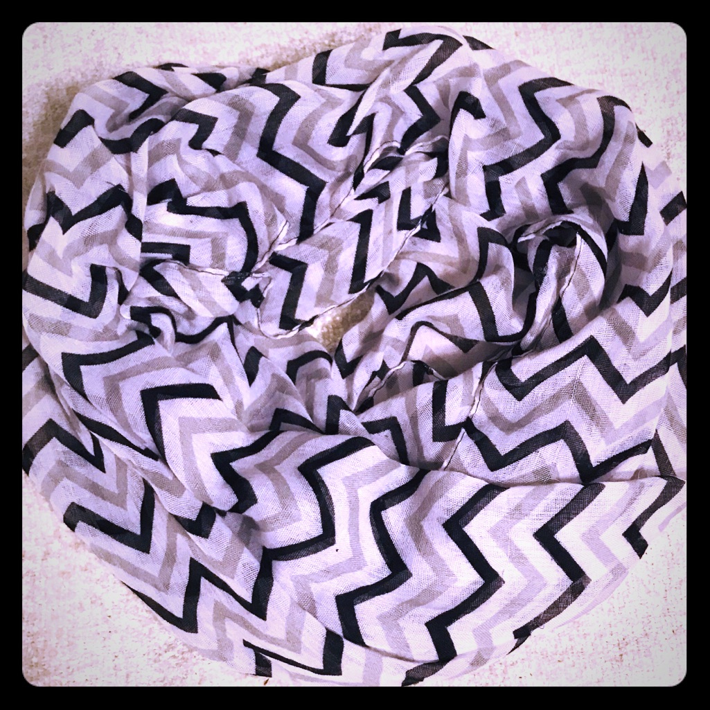Black, White & Tan Infinity Scarf